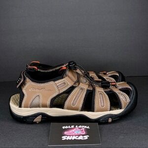 New Men's Size 9 Eddie Bauer Leather Waterproof Tommy Sandals Strappy NWOT
